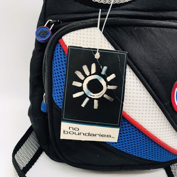 NEW No Boundaries Black  Detachable Crossbody Bag Double Handle Case Zip Pockets - Picture 3 of 10